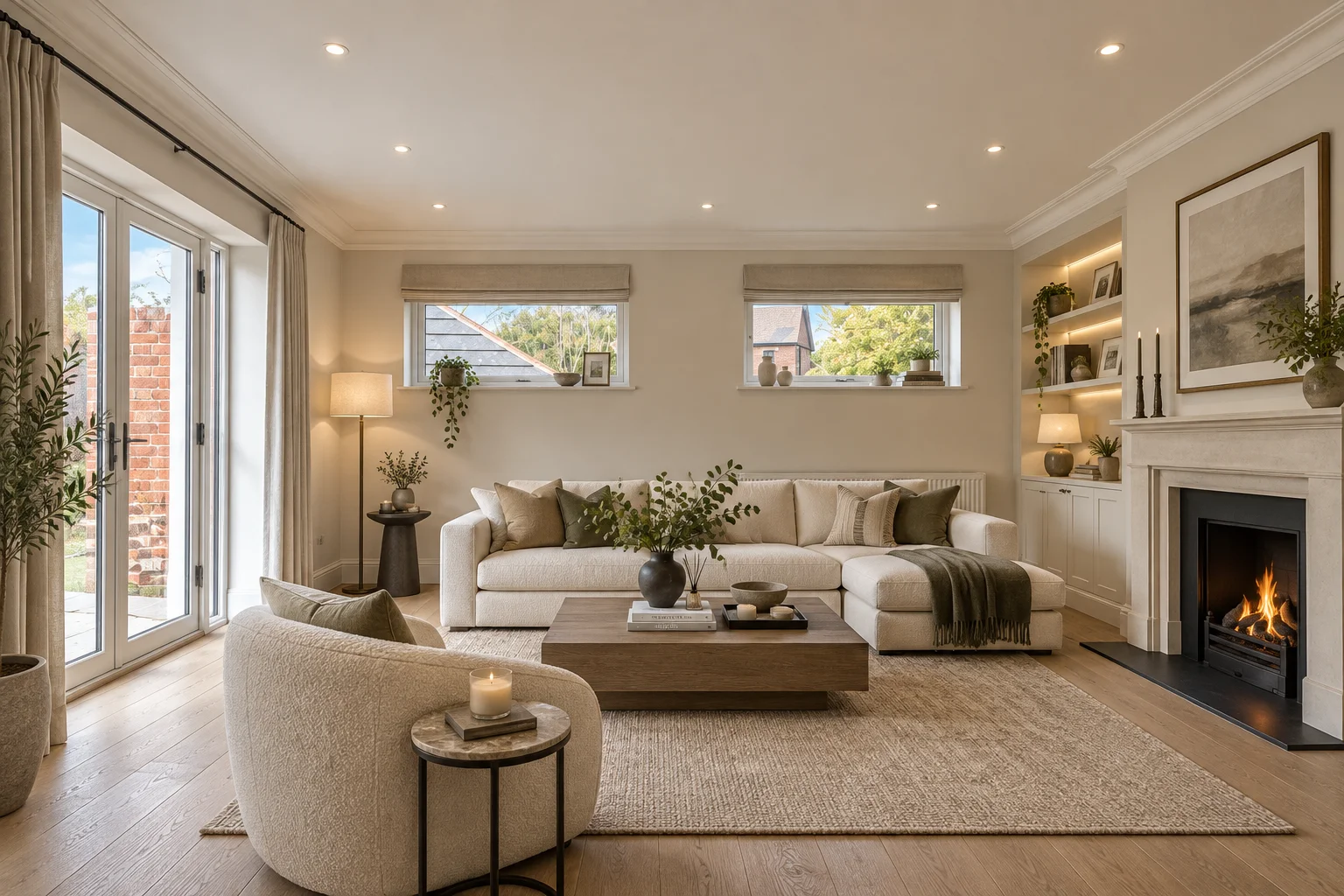 Finished living room
